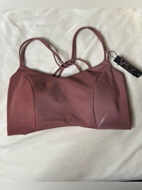 VSX Mauve Rose Strappy Longline Sports Bra